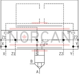 technical illustration-R900977102-2 area ratios 4 different springs 6 different cracking pressures