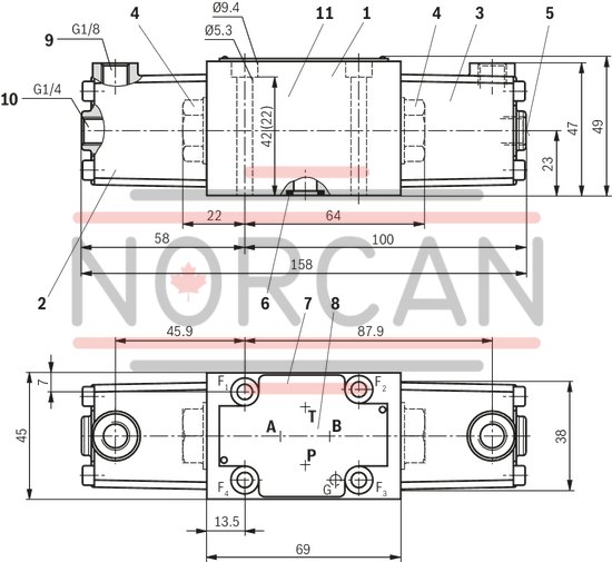 technical illustration-R978919116-Size 6, symbol J, pneumatically actuated