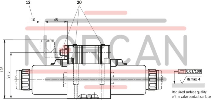 technical illustration-R900597186-Size 10, symbol E, solenoid-actuated, 110-120 V AC 50/60 Hz