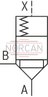 technical illustration-R900910269-Size 16, bidirectional (A → B, B → A), hydraulically actuated, spool type AE