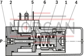 technical illustration-R901102362-200 bar, micro switch with NC contact/NO contact function, device connector DIN EN 175301-803 (large cubic connector)