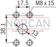 technical illustration-R900932141-Fixed displacement Low operating noise Low flow pulsation High efficiency also at low speed and viscosity due to sealing gap compensation Suitable for broad viscosity and speed ranges All frame sizes and sizes can be arbitrarily combined Can be combined with internal gear pumps, radial piston pumps and external gear pumps