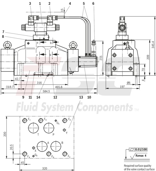 technical illustration-R901039097-Size 27, symbol E, electrical with integrated electronics, 24 V DC