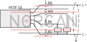 technical illustration-R901433087-Electronic pressure switch with display, 2 switching outputs, pressure range 0 &hellip; 250 bar, connector 4-pole M12x1 A-coded, throttle element
