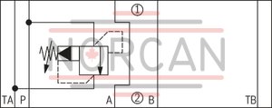 technical illustration-R900409958-Size 10, symbol P - TA, with manual actuation