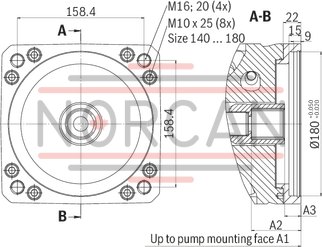 technical illustration-R901135309-Pump A10VSO BR32 with analog OBE