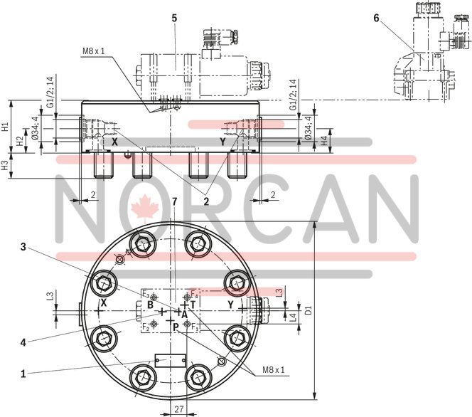 technical illustration-R901089337-2 area ratios 4 different springs 6 different cracking pressures