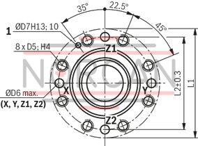 technical illustration-R900912728-Size 32, symbol H2, hydraulically actuated