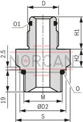 technical illustration-R901435684-Bladder-type accumulator size 10 liters, 330 bar for industrial applications at standard temperatures
