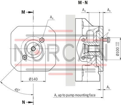 technical illustration-R901065969-Pump A4VSO with analog OBE