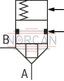 technical illustration-R900910269-Size 16, bidirectional (A → B, B → A), hydraulically actuated, spool type AE