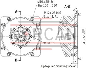 technical illustration-R901135309-Pump A10VSO BR32 with analog OBE