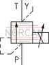 technical illustration-R901443821-Size 6, P → T, P → Y, electrical with external amplifier, 24 V DC