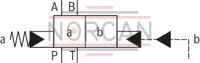 technical illustration-R978903900-Type of actuation: hydraulic-hydraulic For subplate mounting Porting pattern according to ISO&nbsp;4401 Subplates according to data sheets 45054 to 45060 (separate order) Spring centering, spring end position or hydraulic end position Optional auxiliary operating device Switching time adjustment, optional Preload valve in channel P of the main valve, optional Stroke setting at main spool, optional Stroke setting and/or end position control, optional Inductive position switch and proximity sensors (contactless)