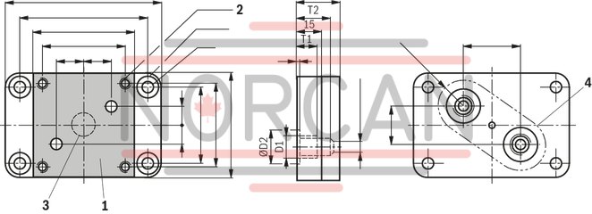 technical illustration-R900459500-For subplate mounting For threaded connection for block installation lockable rotary knob