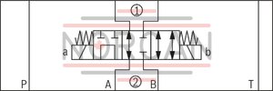 technical illustration-R900945999-Direct-controlled directional slide valve with solenoid actuation Sandwich plate valve As stop straight-through valve or stop straight-through short circuit valve Porting pattern according to DIN&nbsp;24340 form&nbsp;A (without locating hole), (standard) Porting pattern according to ISO&nbsp;4401-03-02-0-05 (with locating hole) Wet-pin AC or DC solenoids Manual override, optional