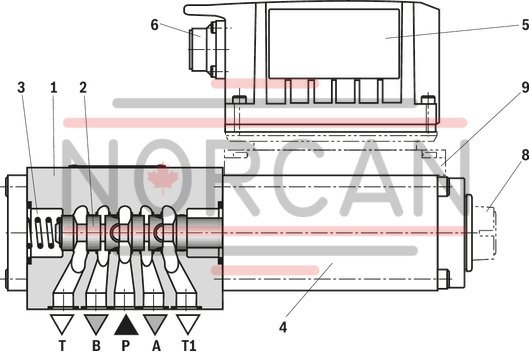 technical illustration-R901396516-Size 10, symbol E, integrated electronics, 24 V DC