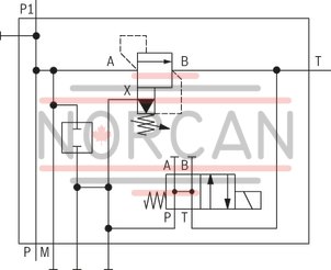 technical illustration-R900962787-Size 15, P &rarr; T, solenoid-actuated, 24 V DC