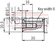 technical illustration-R900932141-Fixed displacement Low operating noise Low flow pulsation High efficiency also at low speed and viscosity due to sealing gap compensation Suitable for broad viscosity and speed ranges All frame sizes and sizes can be arbitrarily combined Can be combined with internal gear pumps, radial piston pumps and external gear pumps