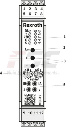 technical illustration-R901439036-Valve amplifier for proportional valves with 1 solenoid without position feedback