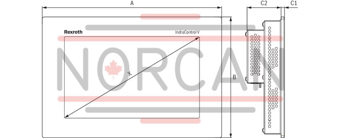 technical illustration-R911340051-Panel PC VR 09" Display, mass storage: , memory , processor: