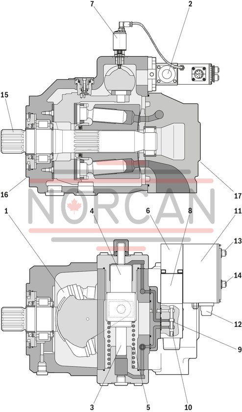 technical illustration-R901065969-Pump A4VSO with analog OBE