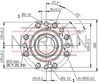 technical illustration-R900912728-Size 32, symbol H2, hydraulically actuated
