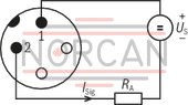 technical illustration-R901466599-Pressure transducer with analog output 4 … 20 mA, pressure range 0 … 315 bar, connector 4-pole M12x1 A-coded, throttle element