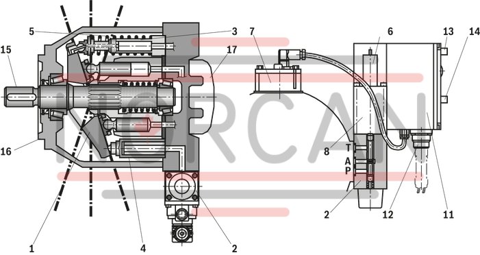 technical illustration-R978056648-Pump A10VSO BR31 with digital OBE