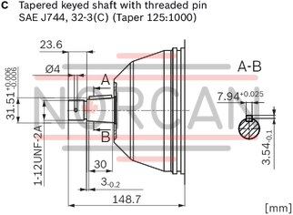 technical illustration-R902504508-Space-saving construction due to recessed mounting flange Approved for high speeds Long service life High power density Low operating noise Optional with integrated anti-cavitation valve, e.g. for fan drives Optional with speed sensor Swashplate design