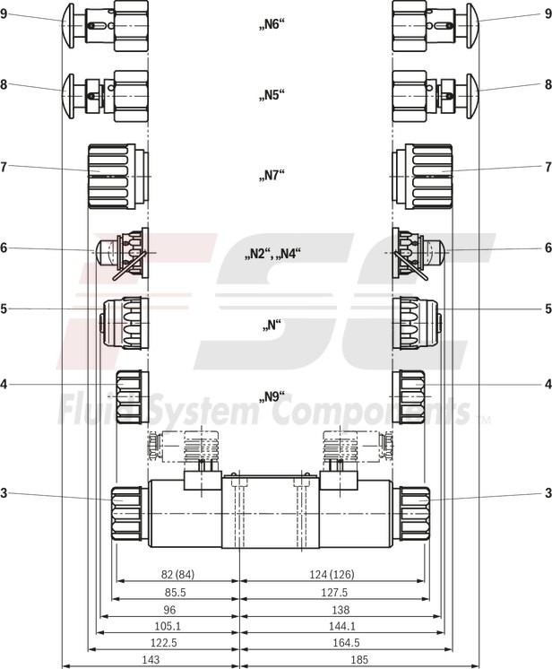 technical illustration-R978014329-Size 6, symbol J, electrical with solenoid, 96 V DC