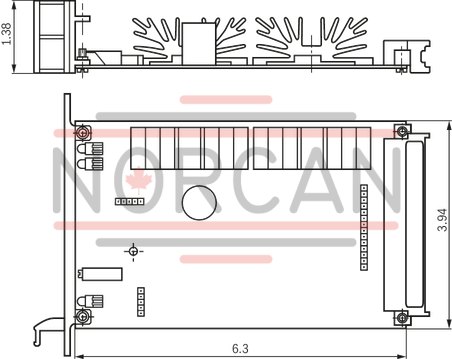 technical illustration-0811405060-Valve amplifier for high-response valves with 1 solenoid