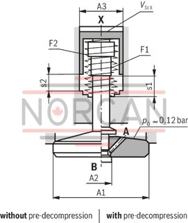 technical illustration-R900964465-Size 40, A → B, hydraulically actuated