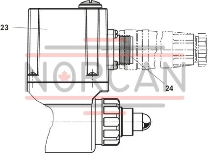 technical illustration-R901275714-Size 20, B &rarr; A, electrical with integrated electronics, 24 VDC