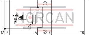 technical illustration-R900409958-Size 10, symbol P - TA, with manual actuation
