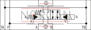 technical illustration-R901226754-Size 10, symbol E63, with solenoid actuation, 110 VAC 50/60Hz