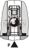technical illustration-R901119288-3/2- or 4/2-way version For intended use in potentially explosive atmosphere Porting pattern according to ISO&nbsp;4401-05-04-0-05 Wet-pin DC solenoids Safe switching also with longer standstill periods under pressure Solenoid coil can be rotated by 90&deg; Electrical connection with individual connection With manual override, optional