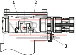 technical illustration-R901149529-4/2 or 4/3 directional design For intended use in potentially explosive atmosphere For the control of flow direction and size For subplate mounting Porting pattern according to ISO&nbsp;4401 Spring-centered control spool Actuation by means of the pilot control valve (3-way pressure reducing valve) Solenoid coil is rotatable by 90&deg;