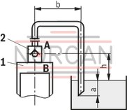 technical illustration-R900964465-Size 40, A → B, hydraulically actuated