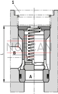 technical illustration-R900345744-Check valve, cartridge design