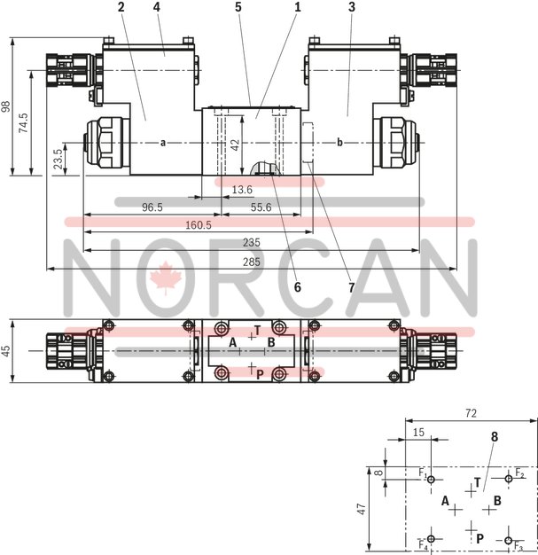 technical illustration-R901052777-Size 6, P &rarr; A / A &rarr; T, electrical with external electronics, 24 V DC