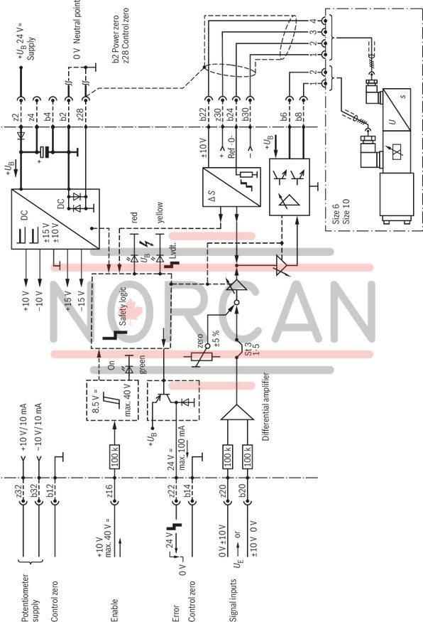 technical illustration-0811405060-Valve amplifier for high-response valves with 1 solenoid