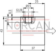 technical illustration-R900052521-Size 6, symbol C, hydraulically actuated