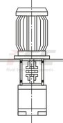 technical illustration-R987200987-Fixed displacement, size 68 cm³, pressure 175 bar, clockwise rotation, 600-1800 rpm, mounting flange SAE-B