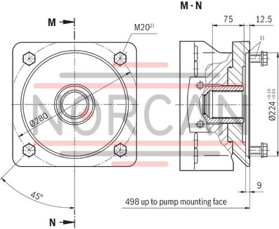 technical illustration-R901065969-Pump A4VSO with analog OBE