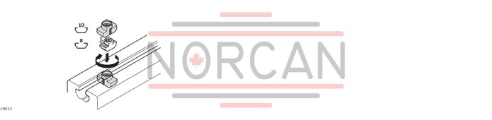 technical illustration-3842530287-T-nut 10 mm slot steel; galvanized M8