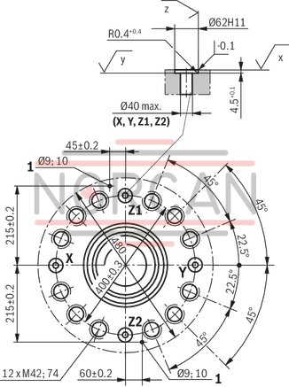 technical illustration-R900912728-Size 32, symbol H2, hydraulically actuated