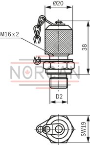 technical illustration-R407999236-Nominal pressure 160 bar, piston Ø 25 ... 200 mm, piston rod Ø 14 ... 140 mm, stroke length up to 3000 mm