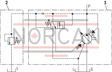 technical illustration-R900580382-Variable displacement pump, size 20 cm&sup3;, pressure 160 bar for industrial applications, open circuit