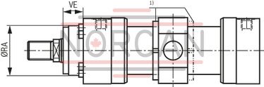 technical illustration-R900999011-Nominal pressure 250 bar, piston &Oslash; 40 ... 320 mm, piston rod &Oslash; 22 ... 220 mm, stroke length up to 6000 mm
